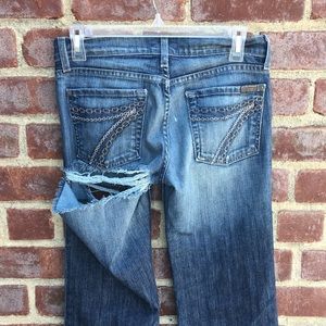 7 for all mankind distressed jeans size 27